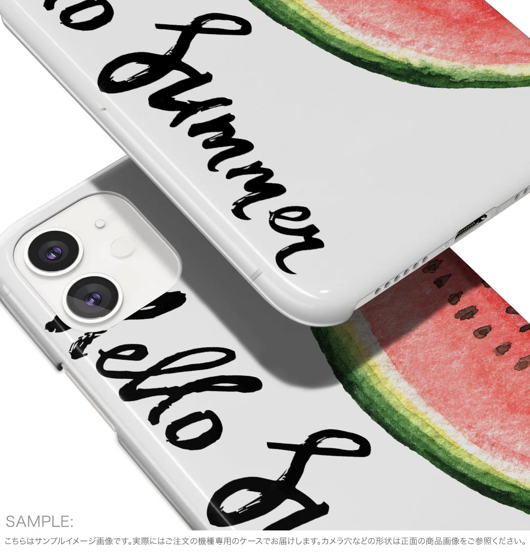 Xperia 10 VII 用 スマホカバー SO-52F / SOG16 / XQ-FE44 共通対応 so52f ケース カバー ハードケース 012062 英語　スイカ　果物