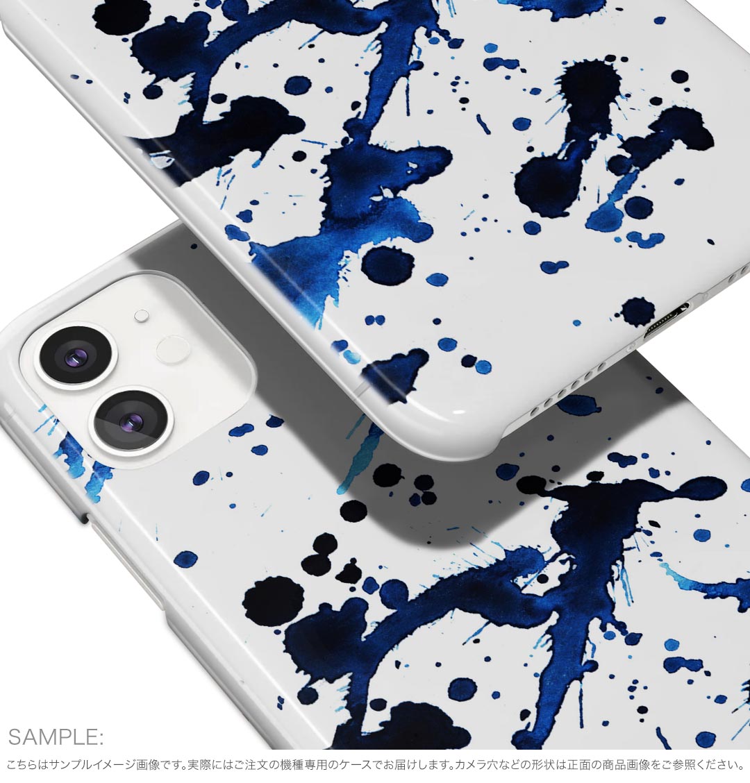 iPhone 16e 用 各キャリア 共通対応 ハードケース ケース カバー ハードケース 012282 ペイント　青　白