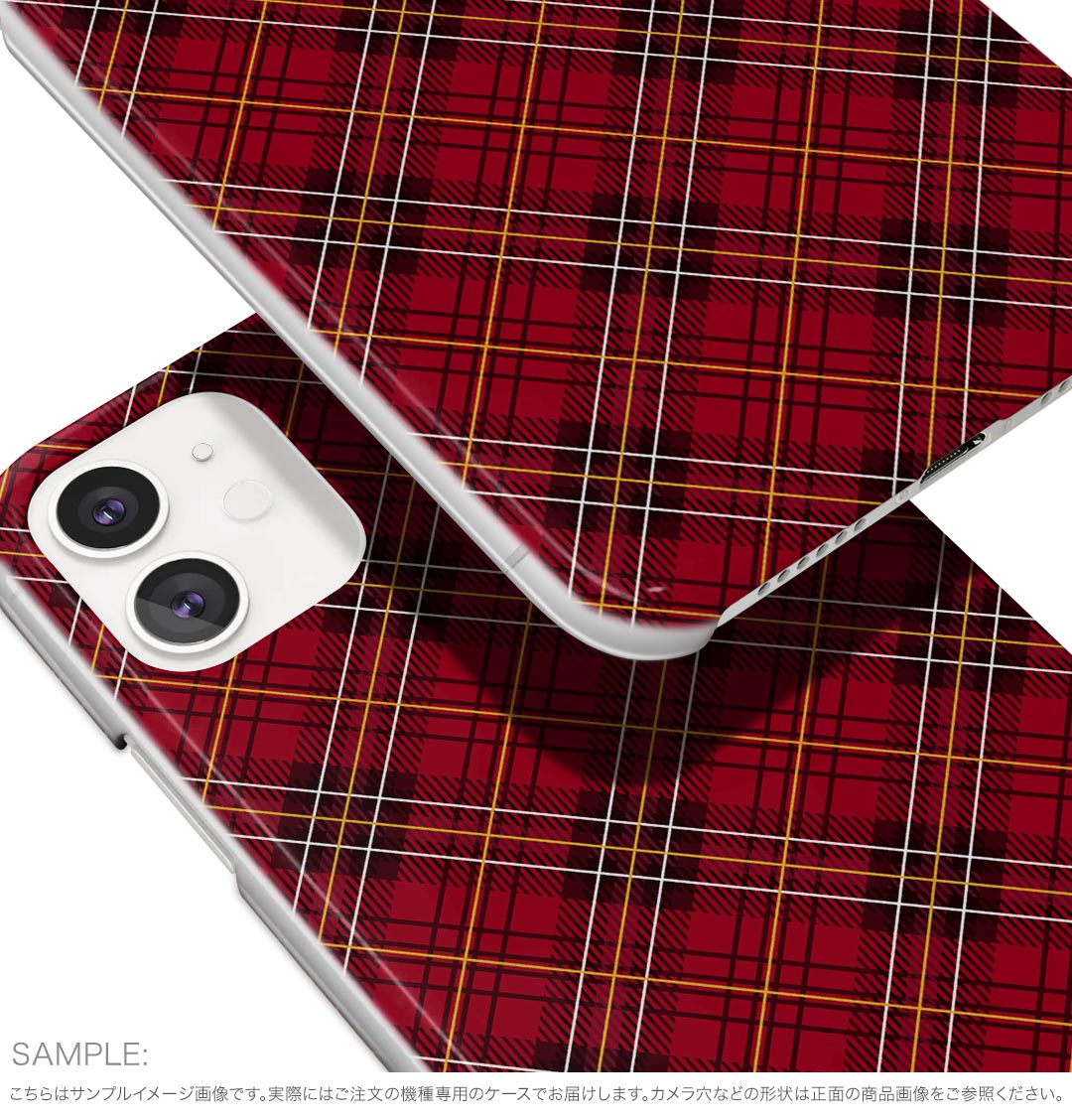 Galaxy A36 5G 用 スマホカバー SC-54F / SCG34 共通対応 共通対応 sc54f ケース カバー ハードケース 012387 チェック　赤　紺