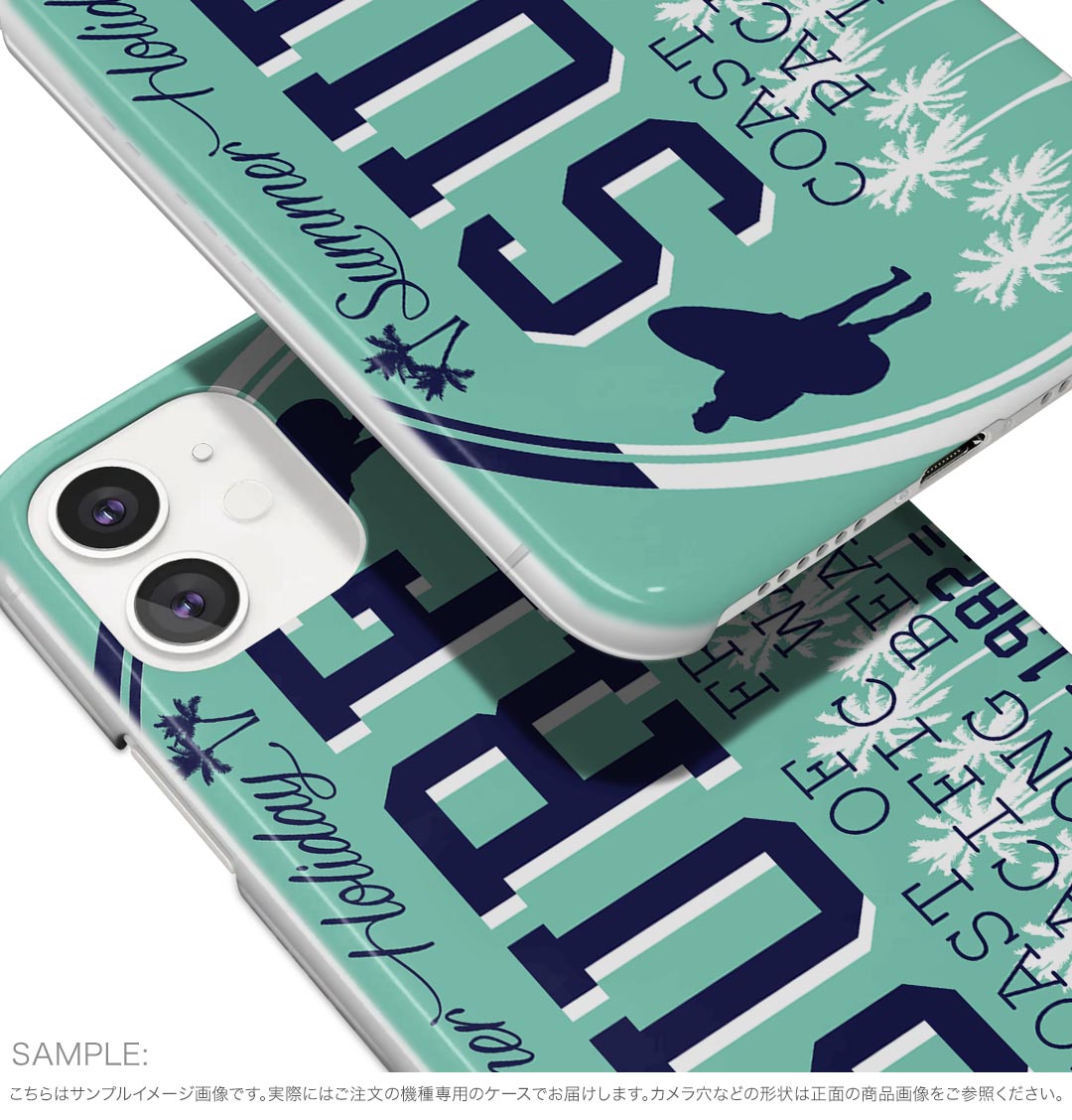 Xperia 10 VII 用 スマホカバー SO-52F / SOG16 / XQ-FE44 共通対応 so52f ケース カバー ハードケース 012455 サーフ　ロゴ　ビーチ