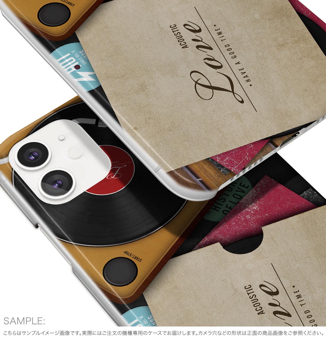 iPhone Air 用 スマホカバー ガラスフィルム 2枚 セット 各キャリア 共通対応 ケース カバー ハードケース igcase 012796 レコード　音楽　love