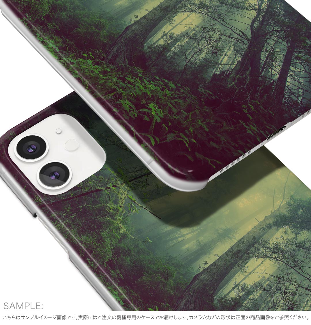 iPhone16 6.1インチ 専用 各キャリア iPhone 16 共通対応 ハード ケース iphone16 対応 ケース カバー ハードケース 018322 森 写真