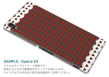 SO-03G Xperia Z4 エクスペリア so03g docomo ドコモ スマホ カバー スマホケース スマホカバー PC ハードケース ハート チェック 赤 ラブリー 004889