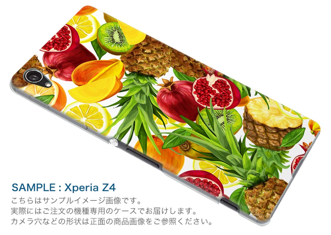 SO-04K Xperia XZ2 Premium エクスペリア エックスゼットツー プレミアム docomo so04k ドコモ スマホ カバー スマホケース スマホカバー PC ハードケース 008272 果物 くだもの カラフル イラスト