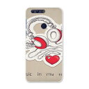 honor 8 HUAWEI honor8 simfree SIMフリー スマホ カバー ケース スマホケース スマホカバー PC ハードケース 005697 イラスト ハート ヘッドフォン