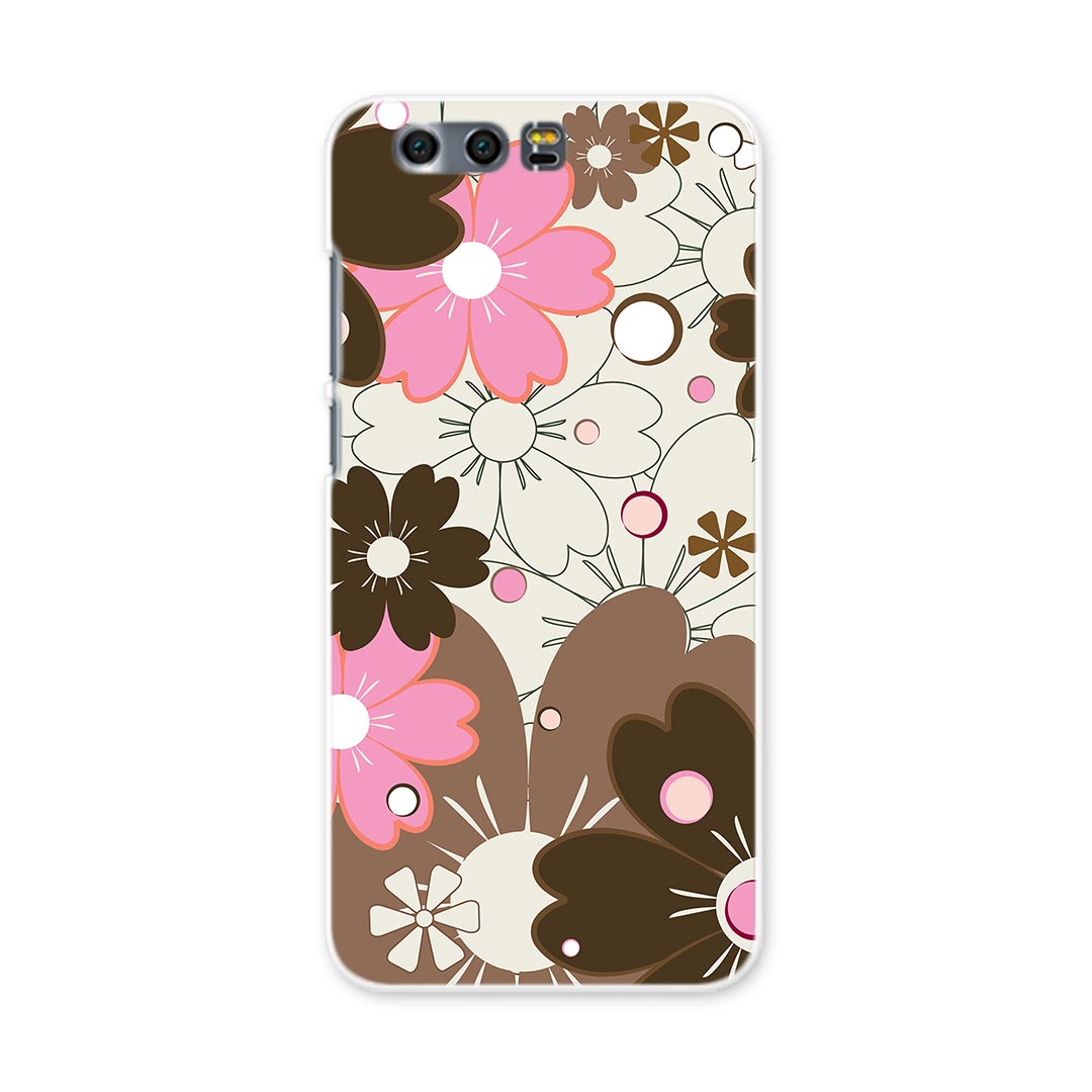 honor 9 HUAWEI honor9 simfree SIMフリー スマホ カバー ケース スマホケース スマホカバー PC ハードケース 花　フラワー　模様　ピンク フラワー 007555(2.0)