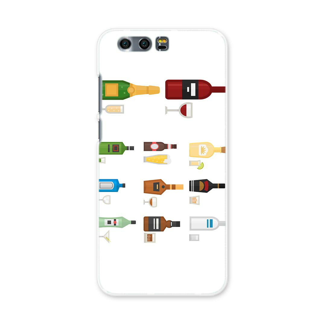 honor 9 HUAWEI honor9 simfree SIMフリー スマホ カバー ケース スマホケース スマホカバー PC ハードケース 015703 瓶　お酒　ワイン　飲み物(2.0)