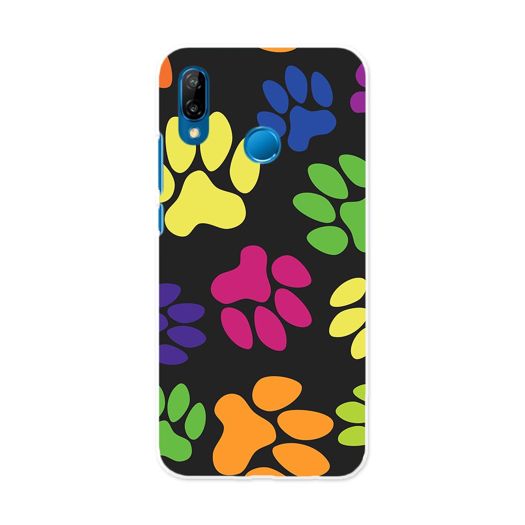 HWV32 HUAWEI P20 lite ファーウェイ ピー トゥエンティー ライト au エーユー hwv32 スマホ カバー ケース スマホケース スマホカバー PC ハードケース 006783 動物 足跡 模様