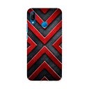 HWV32 HUAWEI P20 lite ファーウェイ ピー トゥエンティー ライト au エーユー hwv32 スマホ カバー ケース スマホケース スマホカバー PC ハードケース 013285 かっこいい 黒 バツ(2)