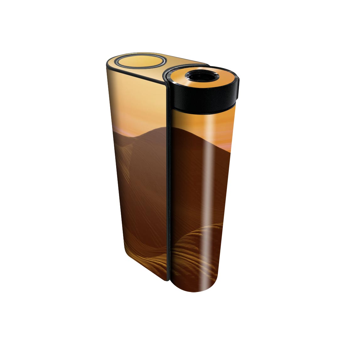 glo hyper x2 専用 デザインスキンシール 全面 フルセット カバー ケース 保護 グロー グロウ ステッカー デコ アクセサリー 電子たばこ 000029 砂漠 夕日 太陽