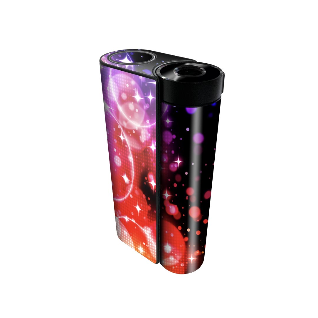 glo hyper x2 専用 デザインスキンシール 全面 フルセット カバー ケース 保護 グロー グロウ ステッカー デコ アクセサリー 電子たばこ 000043 カラフル　キラキラ