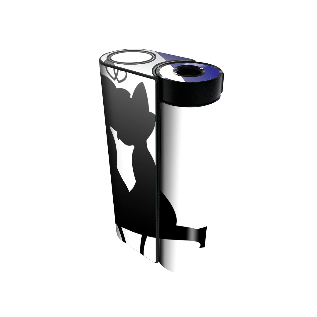 glo hyper x2 専用 デザインスキンシール 全面 フルセット カバー ケース 保護 グロー グロウ ステッカー デコ アクセサリー 電子たばこ 000055 猫 月 かわいい