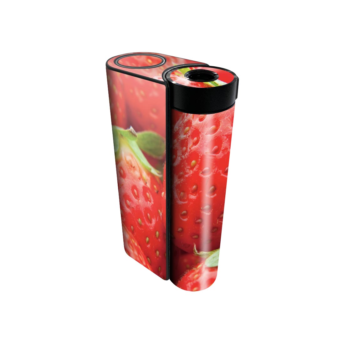 glo hyper x2 専用 デザインスキンシール 全面 フルセット カバー ケース 保護 グロー グロウ ステッカー デコ アクセサリー 電子たばこ 000149 苺 いちご 赤 果物