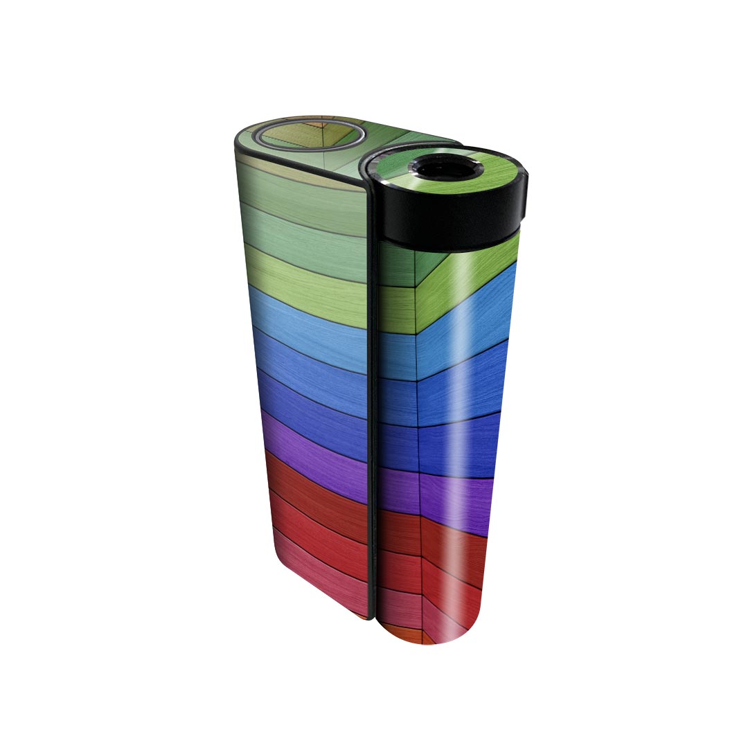 glo hyper x2 専用 デザインスキンシール 全面 フルセット カバー ケース 保護 グロー グロウ ステッカー デコ アクセサリー 電子たばこ 000272 木目　カラフル　壁