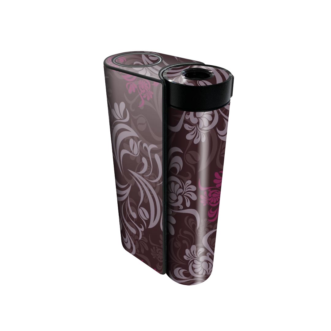 glo hyper x2 専用 デザインスキンシール 全面 フルセット カバー ケース 保護 グロー グロウ ステッカー デコ アクセサリー 電子たばこ 000382 ダマスク　ビンテージ　リーフ