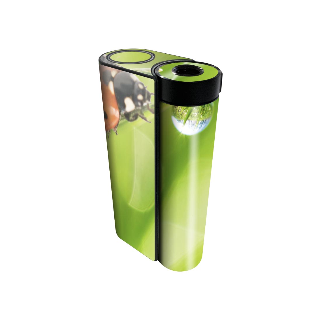 glo hyper x2 専用 デザインスキンシール 全面 フルセット カバー ケース 保護 グロー グロウ ステッカー デコ アクセサリー 電子たばこ 000820 てんとう虫　草