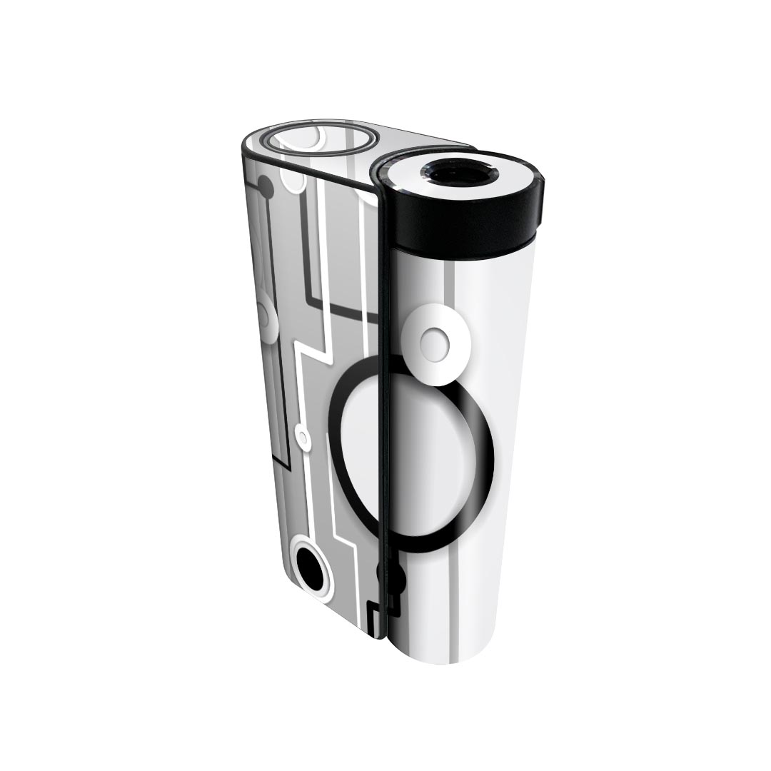 glo hyper x2 専用 デザインスキンシール 全面 フルセット カバー ケース 保護 グロー グロウ ステッカー デコ アクセサリー 電子たばこ 001009 模様　モノクロ