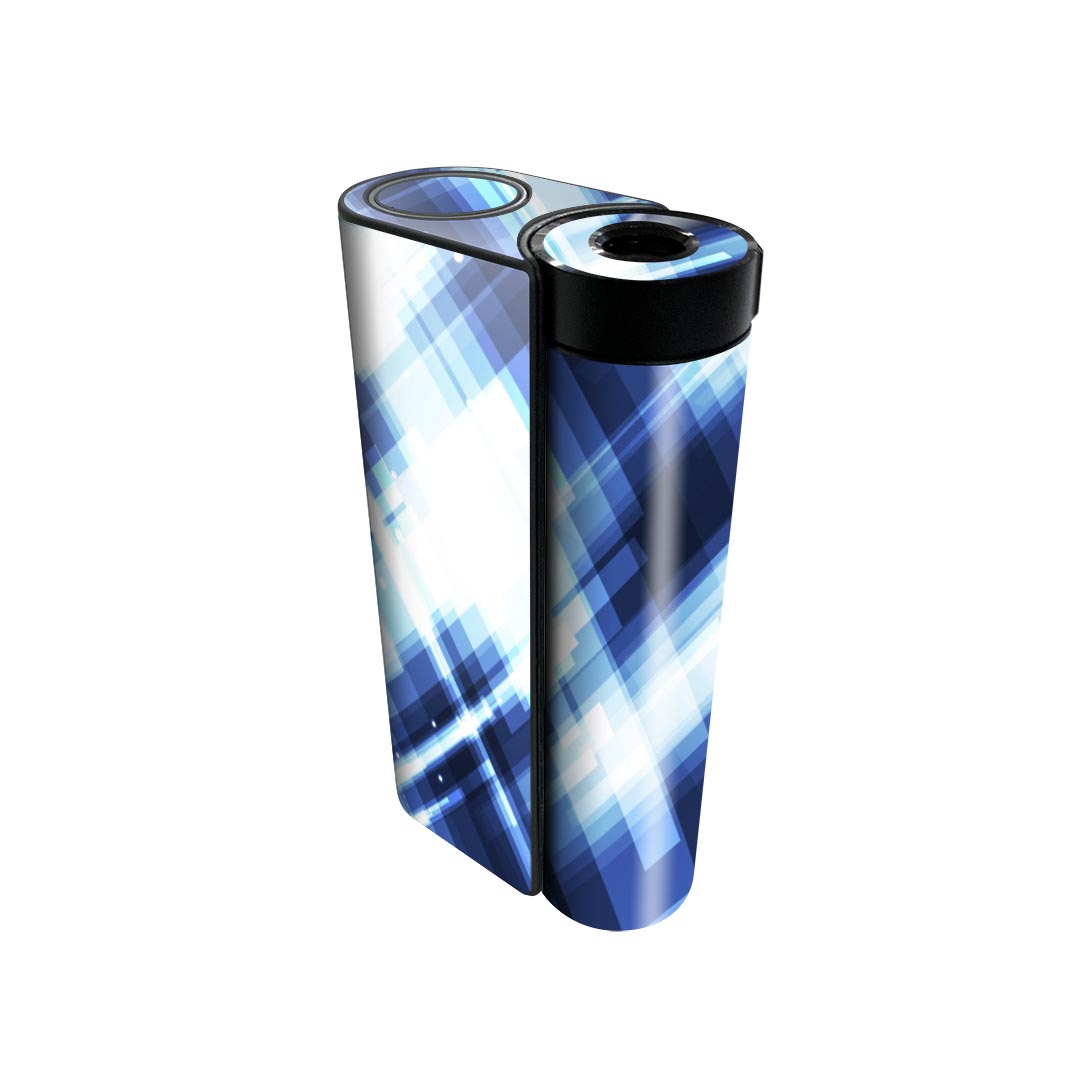 glo hyper x2 専用 デザインスキンシール 全面 フルセット カバー ケース 保護 グロー グロウ ステッカー デコ アクセサリー 電子たばこ 002273 蛍光　青