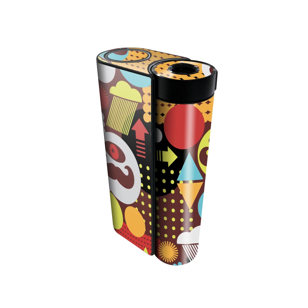 glo hyper x2 専用 デザインスキンシール 全面 フルセット カバー ケース 保護 グロー グロウ ステッカー デコ アクセサリー 電子たばこ 002417 キャラクター　模様　カラフル