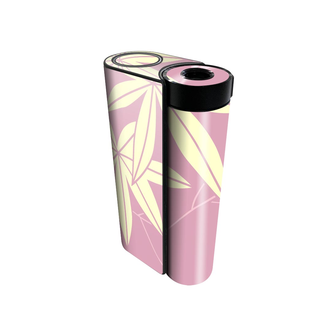 glo hyper x2 専用 デザインスキンシール 全面 フルセット カバー ケース 保護 グロー グロウ ステッカー デコ アクセサリー 電子たばこ 002476 紅葉　イラスト　ピンク