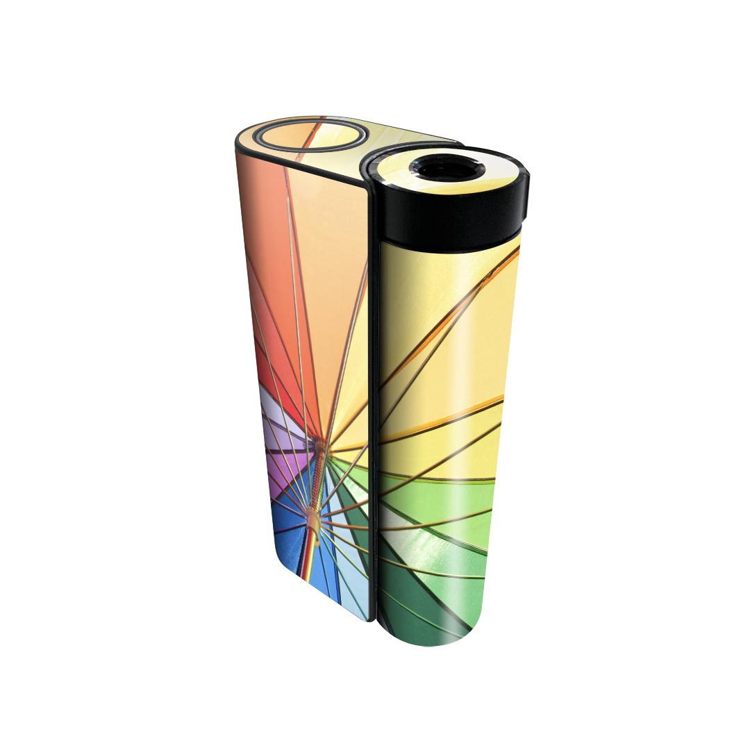 glo hyper x2 専用 デザインスキンシール 全面 フルセット カバー ケース 保護 グロー グロウ ステッカー デコ アクセサリー 電子たばこ 002496 カラフル 傘