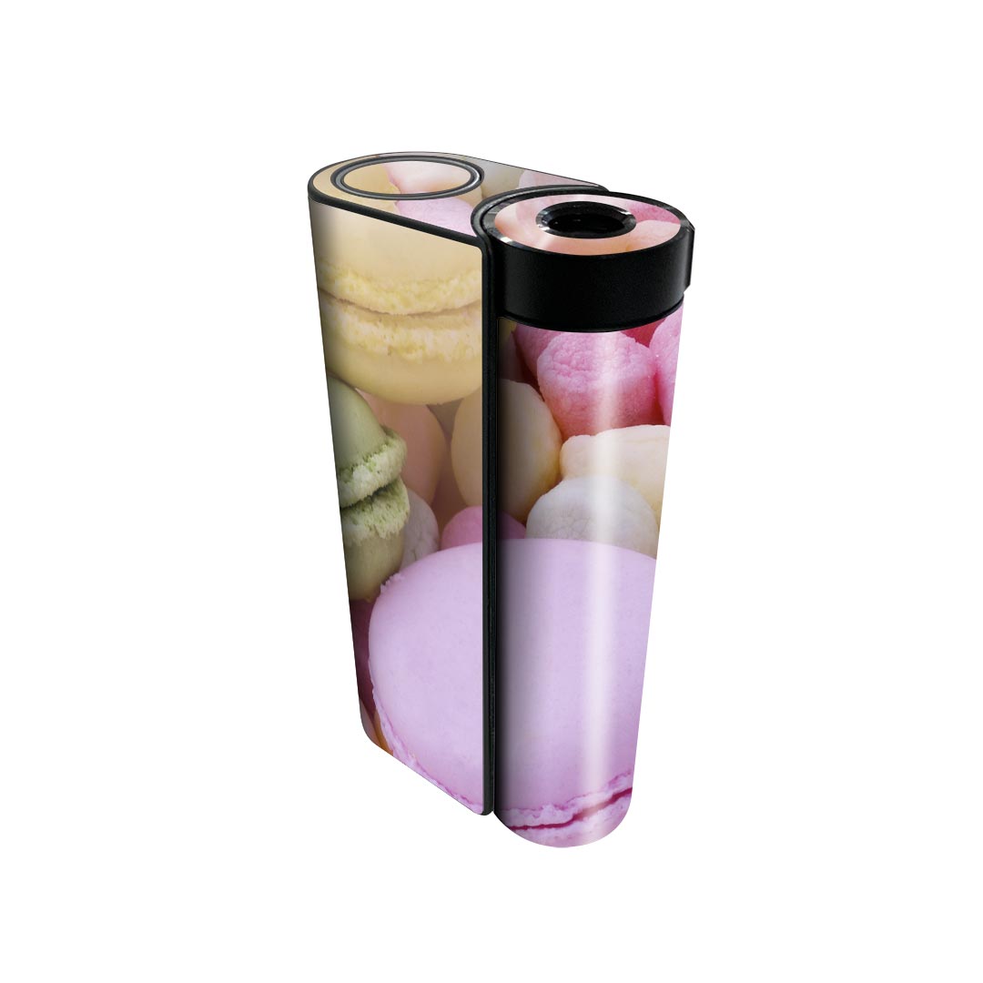 glo hyper x2 専用 デザインスキンシール 全面 フルセット カバー ケース 保護 グロー グロウ ステッカー デコ アクセサリー 電子たばこ 002600 マカロン カラフル 写真