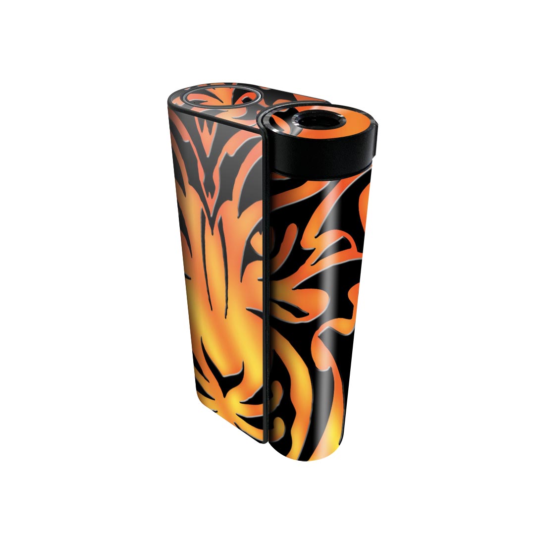 glo hyper x2 専用 デザインスキンシール 全面 フルセット カバー ケース 保護 グロー グロウ ステッカー デコ アクセサリー 電子たばこ 002801 動物　イラスト　オレンジ