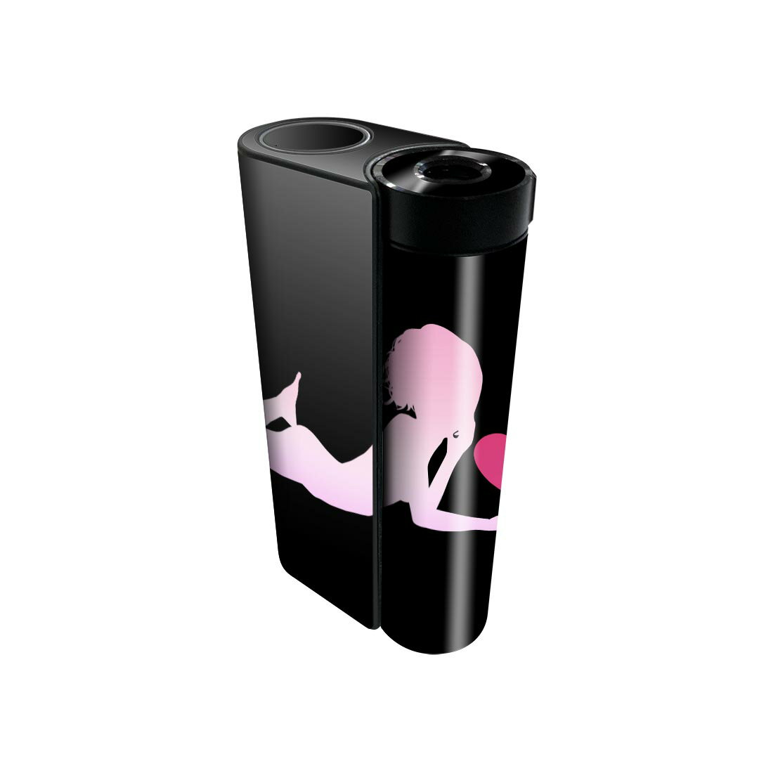 glo hyper x2 専用 デザインスキンシール 全面 フルセット カバー ケース 保護 グロー グロウ ステッカー デコ アクセサリー 電子たばこ 003396 " " 人物 シンプル ピンク