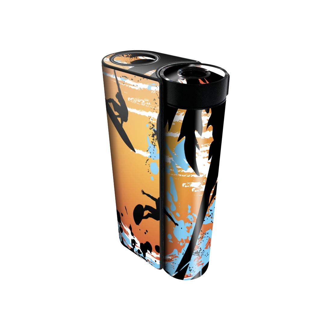 glo hyper x2 専用 デザインスキンシール 全面 フルセット カバー ケース 保護 グロー グロウ ステッカー デコ アクセサリー 電子たばこ 003603 サーフィン　海　イラスト