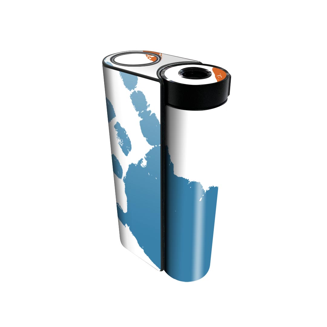 glo hyper x2 専用 デザインスキンシール 全面 フルセット カバー ケース 保護 グロー グロウ ステッカー デコ アクセサリー 電子たばこ 003787 手形　カラフル　イラスト