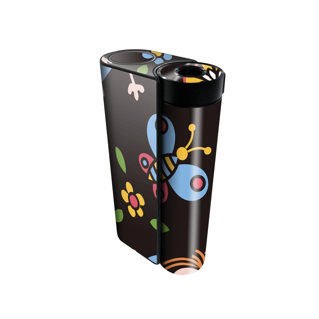 glo hyper x2 専用 デザインスキンシール 全面 フルセット カバー ケース 保護 グロー グロウ ステッカー デコ アクセサリー 電子たばこ 003894 キャラクター　花　ポップ