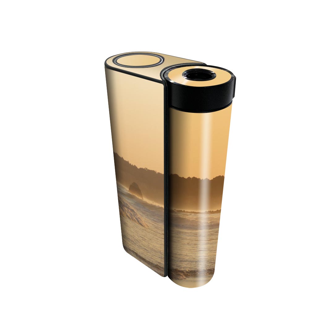 glo hyper x2 専用 デザインスキンシール 全面 フルセット カバー ケース 保護 グロー グロウ ステッカー デコ アクセサリー 電子たばこ 022956 夕日　海　景色