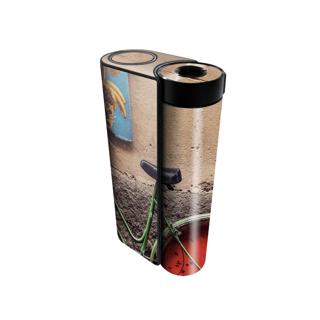 glo hyper x2 専用 デザインスキンシール 全面 フルセット カバー ケース 保護 グロー グロウ ステッカー デコ アクセサリー 電子たばこ 023028 スイカ 写真 自転車