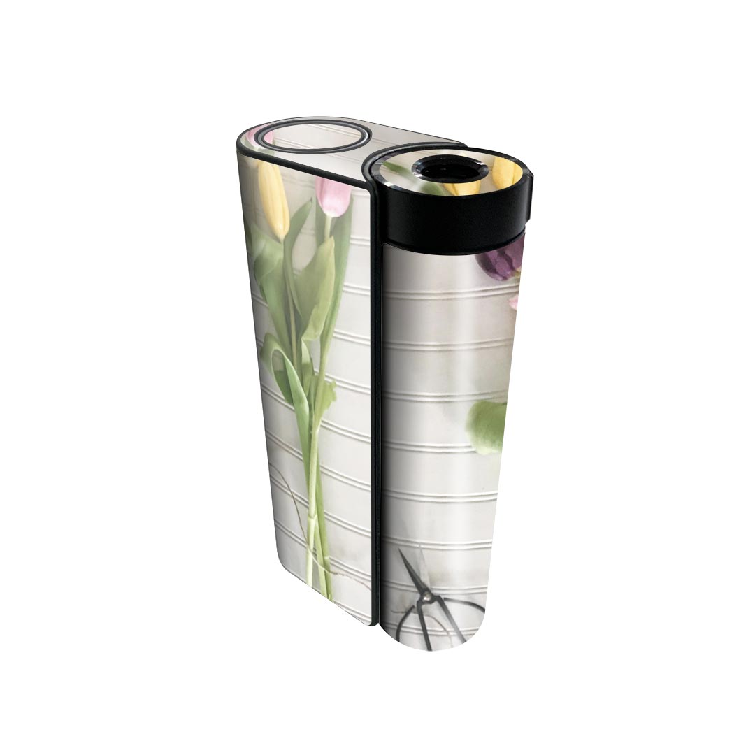 glo hyper x2 専用 デザインスキンシール 全面 フルセット カバー ケース 保護 グロー グロウ ステッカー デコ アクセサリー 電子たばこ 023314 花 フラワー チューリップ 写真