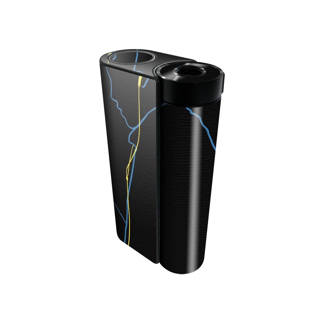 glo hyper x2 専用 デザインスキンシール 全面 フルセット カバー ケース 保護 グロー グロウ ステッカー デコ アクセサリー 電子たばこ 023547 イラスト 人物 黒