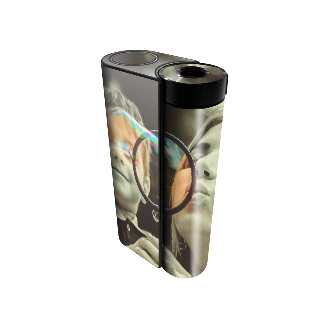 glo hyper x2 専用 デザインスキンシール 全面 フルセット カバー ケース 保護 グロー グロウ ステッカー デコ アクセサリー 電子たばこ 023584 しゃぼん玉　写真　こども