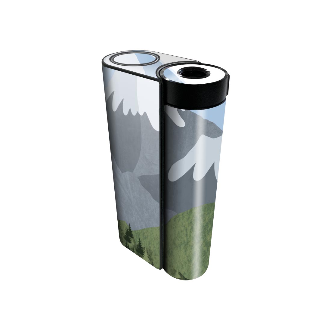 glo hyper x2 専用 デザインスキンシール 全面 フルセット カバー ケース 保護 グロー グロウ ステッカー デコ アクセサリー 電子たばこ 023589 山　イラスト