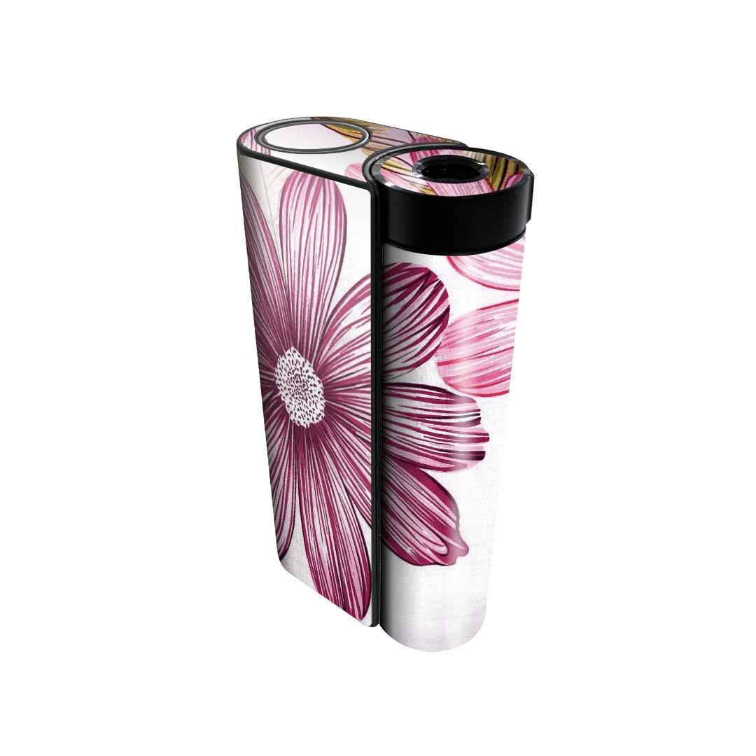 glo hyper x2 専用 デザインスキンシール 全面 フルセット カバー ケース 保護 グロー グロウ ステッカー デコ アクセサリー 電子たばこ 023699 花 フラワー