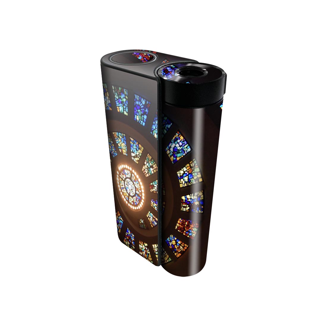 glo hyper x2 専用 デザインスキンシール 全面 フルセット カバー ケース 保護 グロー グロウ ステッカー デコ アクセサリー 電子たばこ 023828 ステンドグラス
