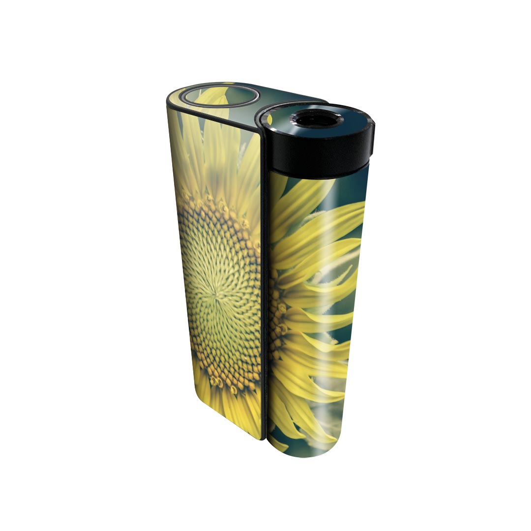 glo hyper x2 専用 デザインスキンシール 全面 フルセット カバー ケース 保護 グロー グロウ ステッカー デコ アクセサリー 電子たばこ 023850 花 フラワー ひまわり