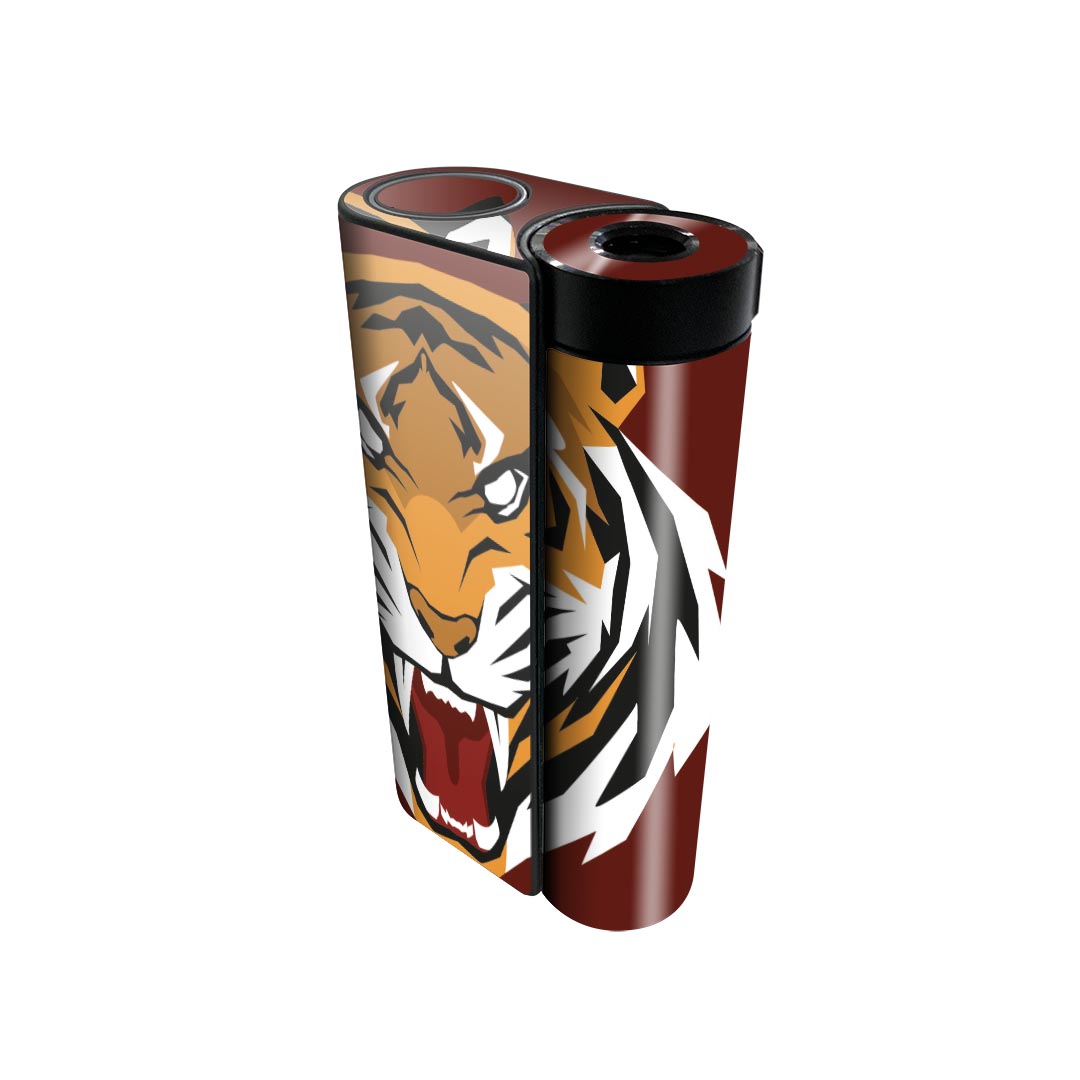 glo hyper x2 専用 デザインスキンシール 全面 フルセット カバー ケース 保護 グロー グロウ ステッカー デコ アクセサリー 電子たばこ 023886 トラ　動物　タイガー