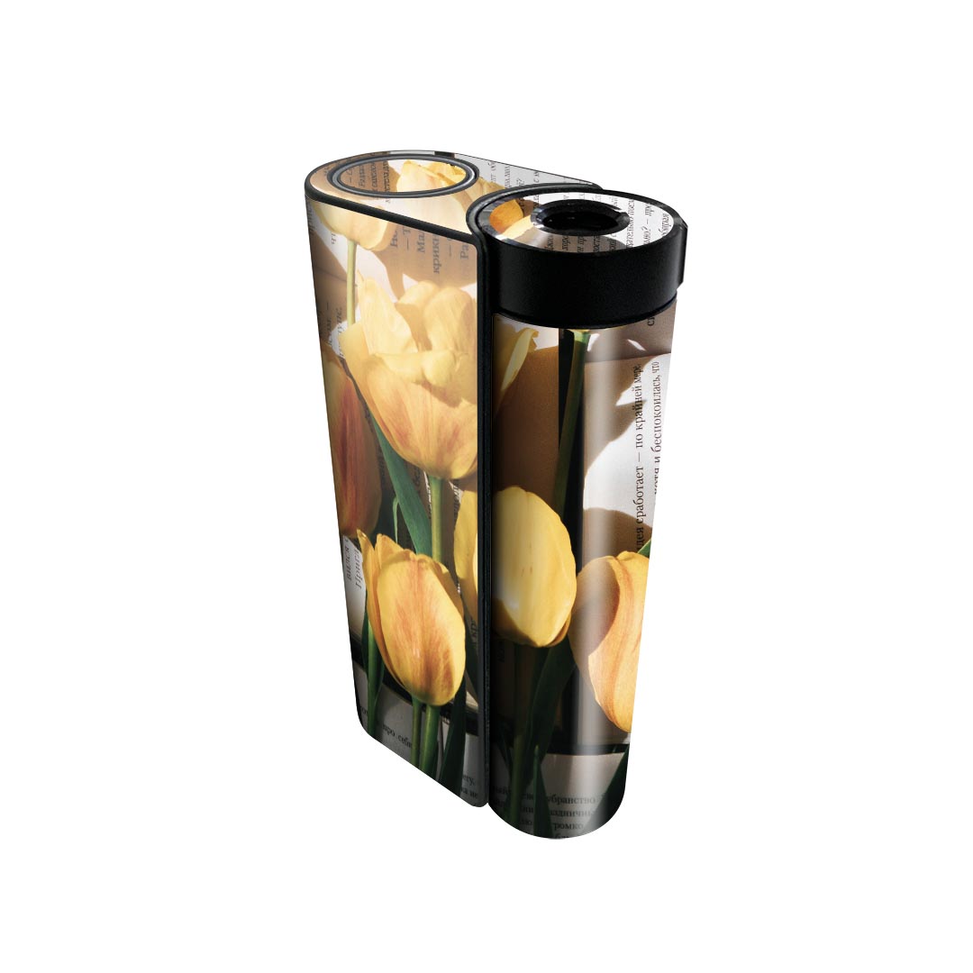 glo hyper x2 専用 デザインスキンシール 全面 フルセット カバー ケース 保護 グロー グロウ ステッカー デコ アクセサリー 電子たばこ 023918 花 フラワー チューリップ