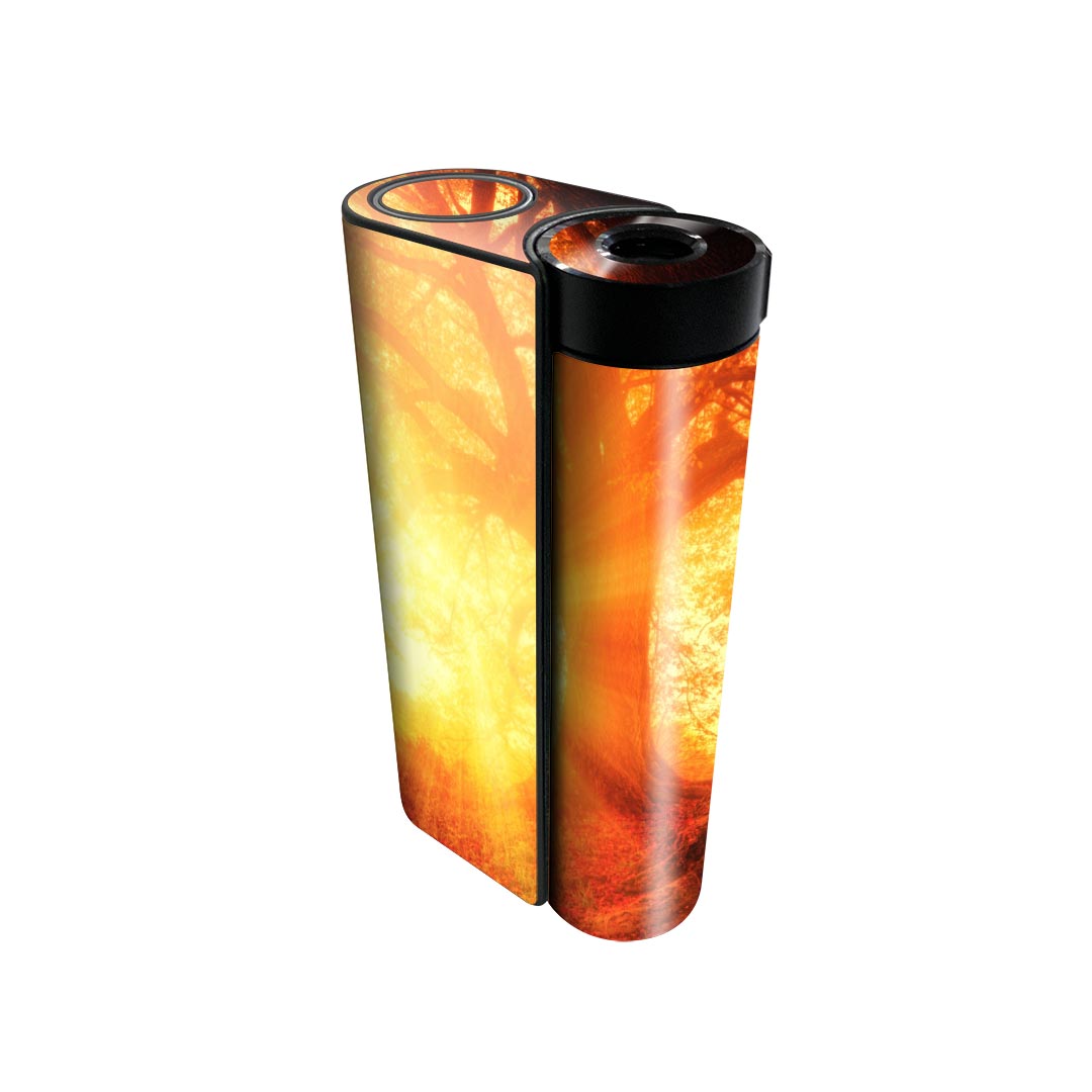 glo hyper x2 専用 デザインスキンシール 全面 フルセット カバー ケース 保護 グロー グロウ ステッカー デコ アクセサリー 電子たばこ 025677 自然　森　夕日　日光