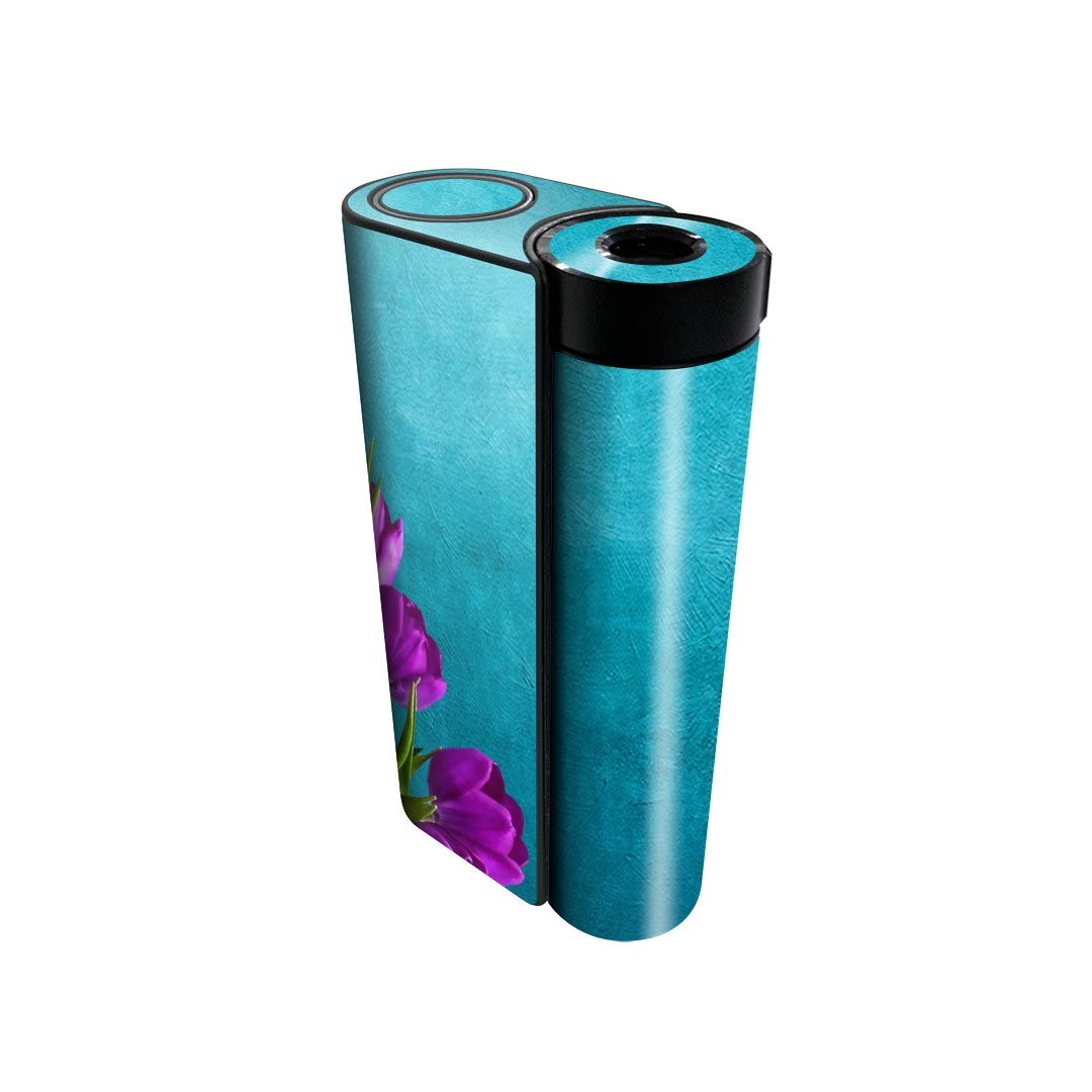 glo hyper x2 専用 デザインスキンシール 全面 フルセット カバー ケース 保護 グロー グロウ ステッカー デコ アクセサリー 電子たばこ 025717 花 チューリップ