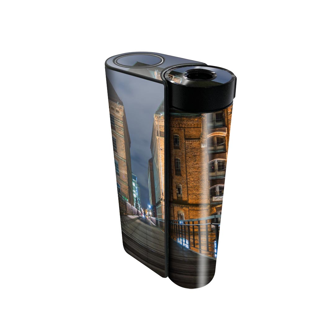 glo hyper x2 専用 デザインスキンシール 全面 フルセット カバー ケース 保護 グロー グロウ ステッカー デコ アクセサリー 電子たばこ 025992 建物　都市　風景
