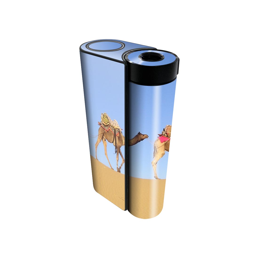 glo hyper x2 専用 デザインスキンシール 全面 フルセット カバー ケース 保護 グロー グロウ ステッカー デコ アクセサリー 電子たばこ 026034 動物 らくだ 砂漠