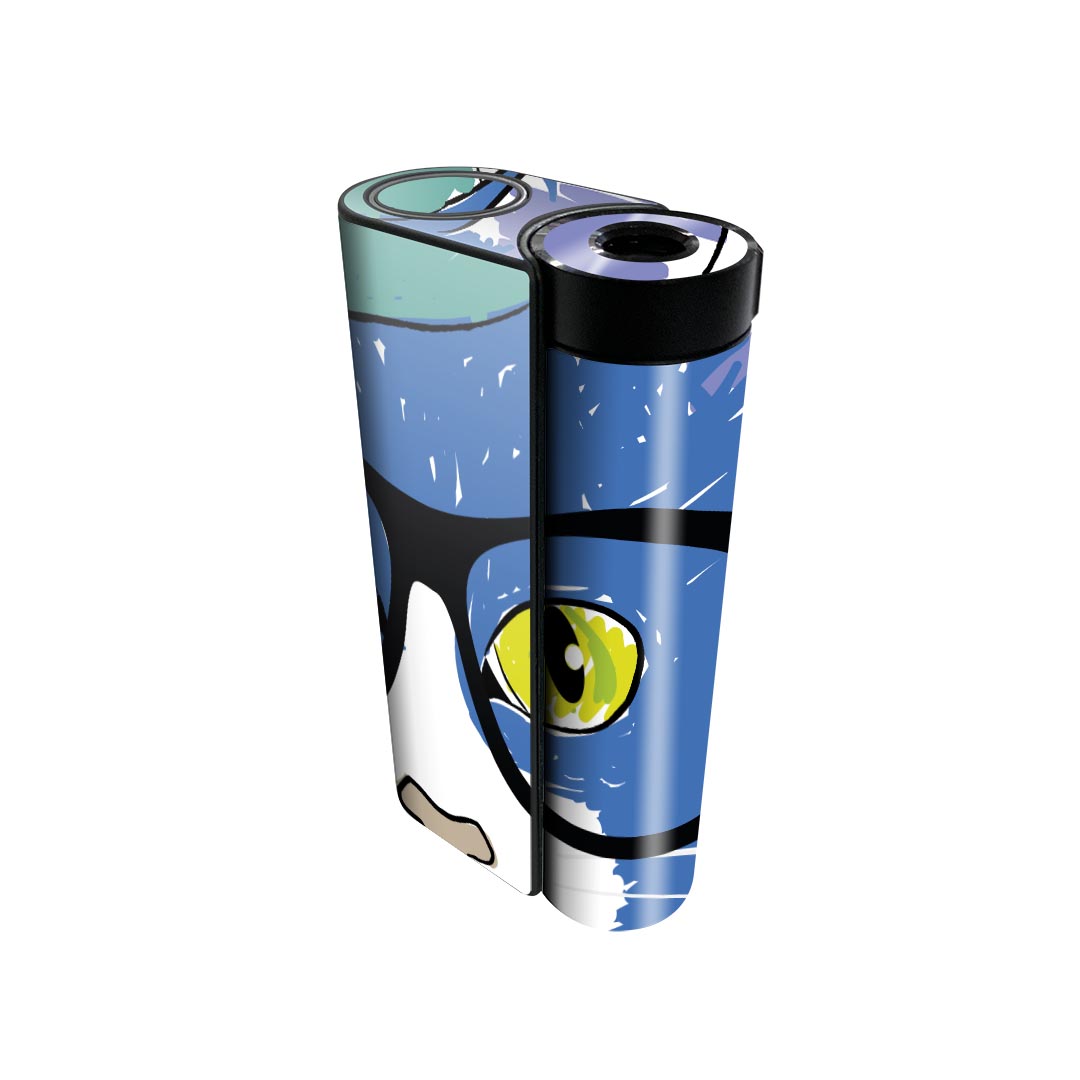 glo hyper x2 専用 デザインスキンシール 全面 フルセット カバー ケース 保護 グロー グロウ ステッカー デコ アクセサリー 電子たばこ 026190 動物 猫 ネコ サングラス