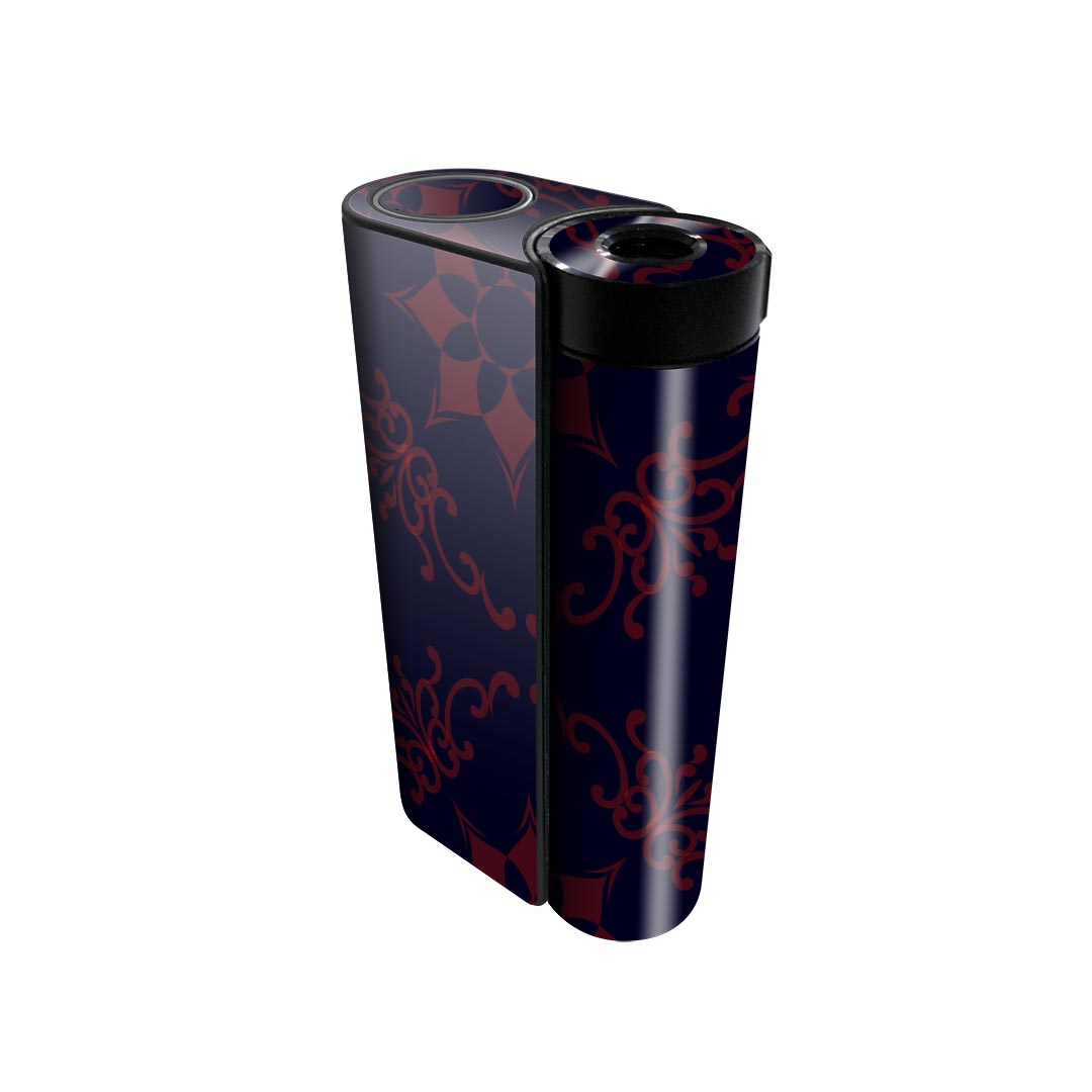 glo hyper x2 専用 デザインスキンシール 全面 フルセット カバー ケース 保護 グロー グロウ ステッカー デコ アクセサリー 電子たばこ 004397 模様　紺