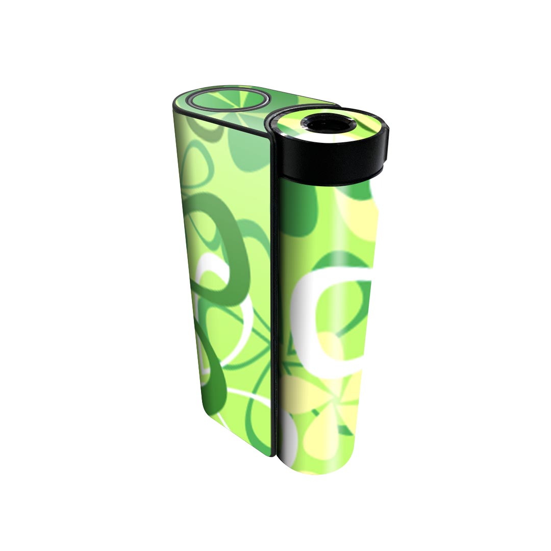 glo hyper x2 専用 デザインスキンシール 全面 フルセット カバー ケース 保護 グロー グロウ ステッカー デコ アクセサリー 電子たばこ 004442 花 緑