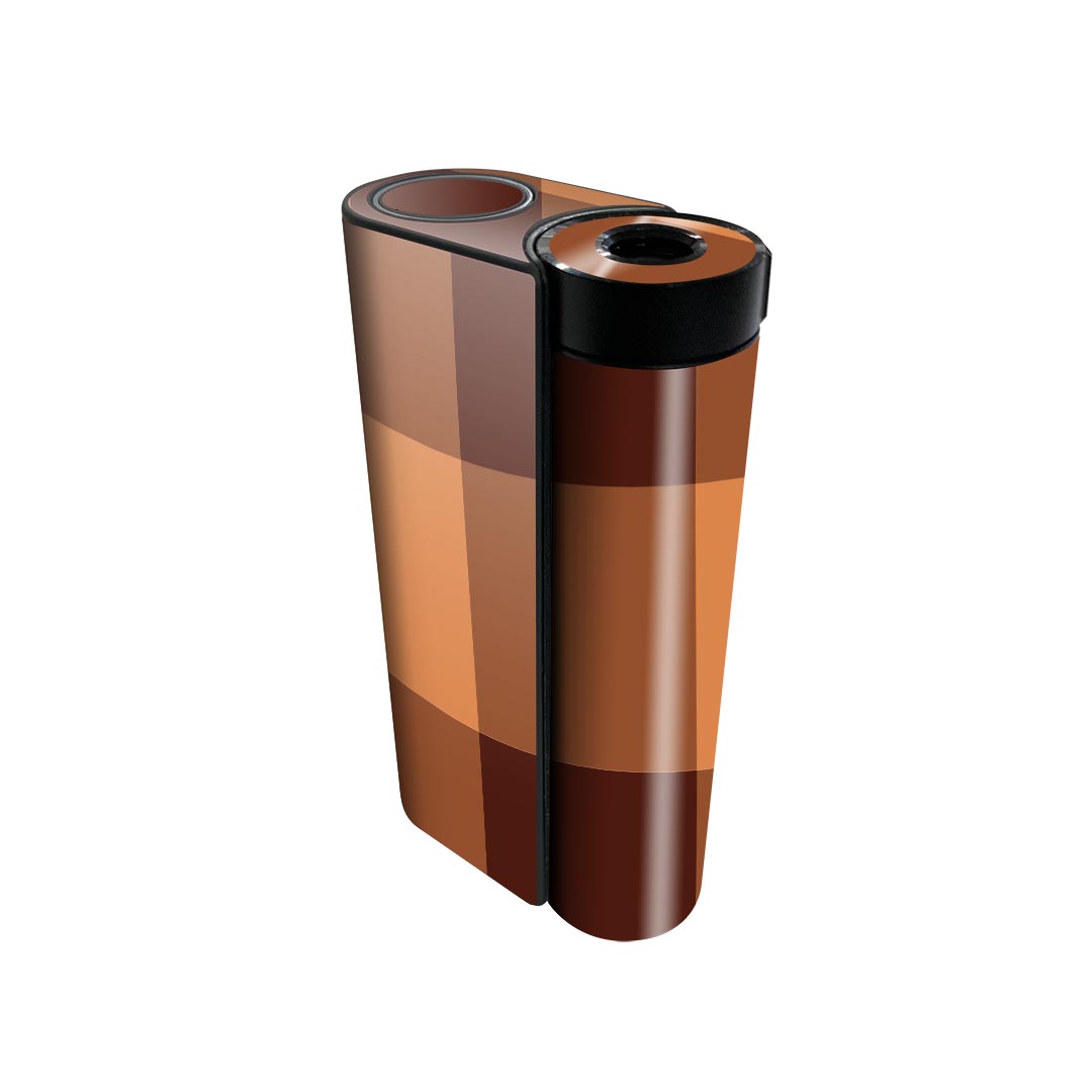 glo hyper x2 専用 デザインスキンシール 全面 フルセット カバー ケース 保護 グロー グロウ ステッカー デコ アクセサリー 電子たばこ 004451 チェック　ブラウン